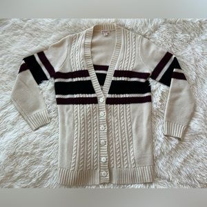 Brooks Brothers Red Fleece Cardigan Sweater Vintage Size Medium